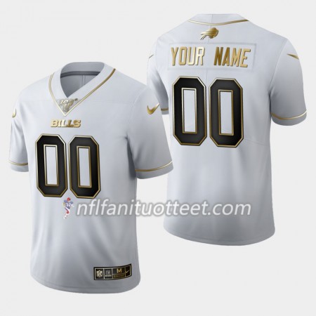 Miesten Buffalo Bills NFL Pelipaita Custom Nike Valkoinen Golden Edition 100th